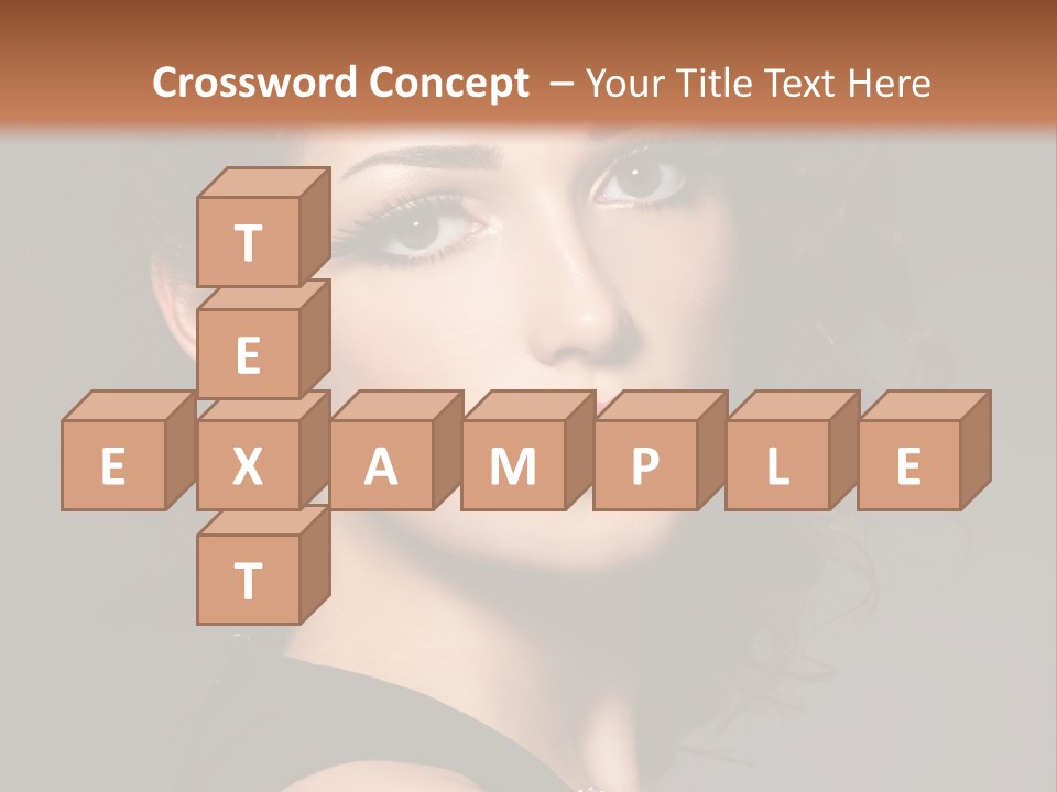 Woman Brunette False Eyelash PowerPoint Template