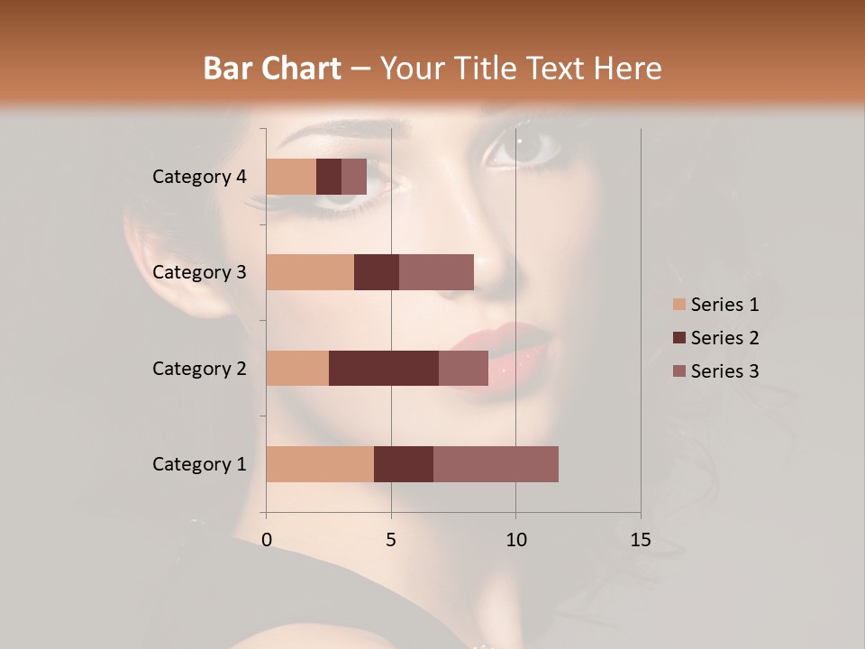 Woman Brunette False Eyelash PowerPoint Template