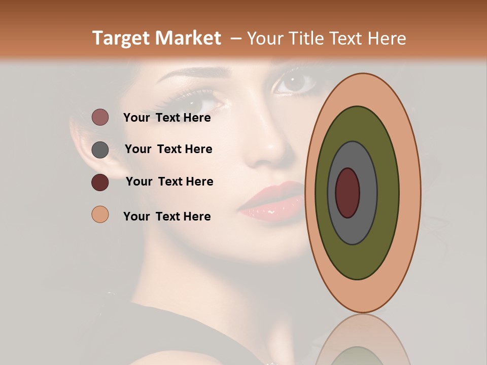 Woman Brunette False Eyelash PowerPoint Template