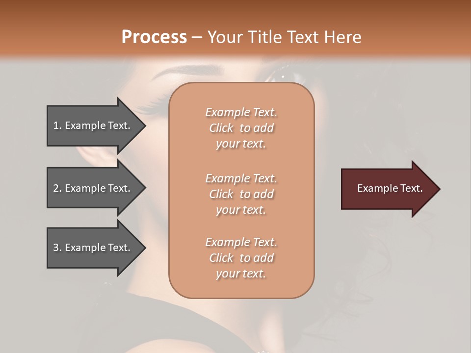 Woman Brunette False Eyelash PowerPoint Template