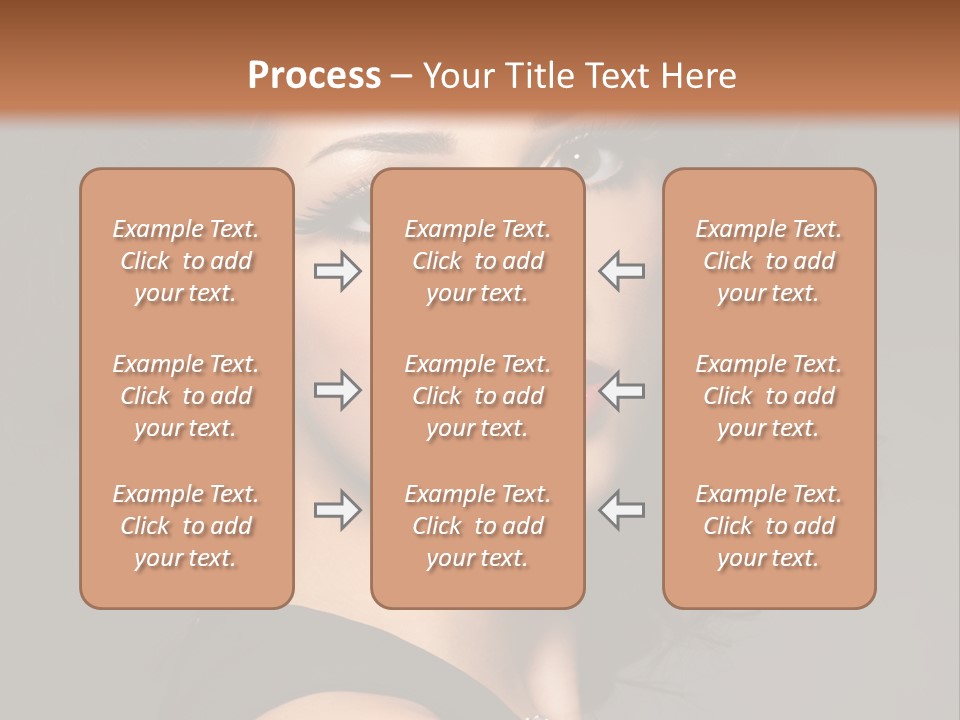 Woman Brunette False Eyelash PowerPoint Template