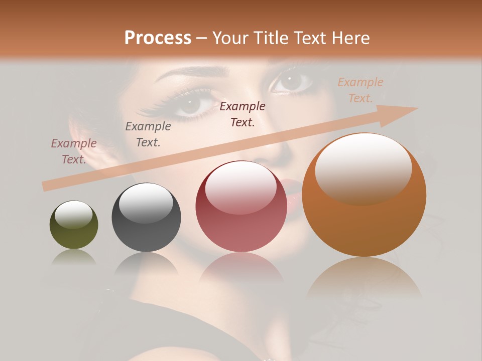 Woman Brunette False Eyelash PowerPoint Template