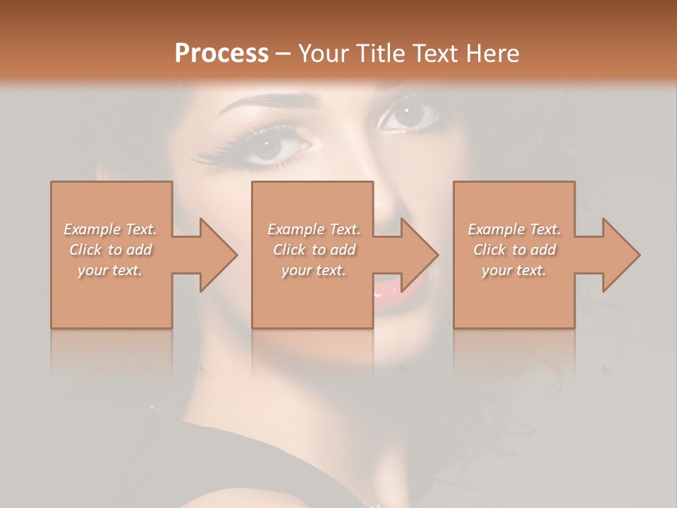 Woman Brunette False Eyelash PowerPoint Template