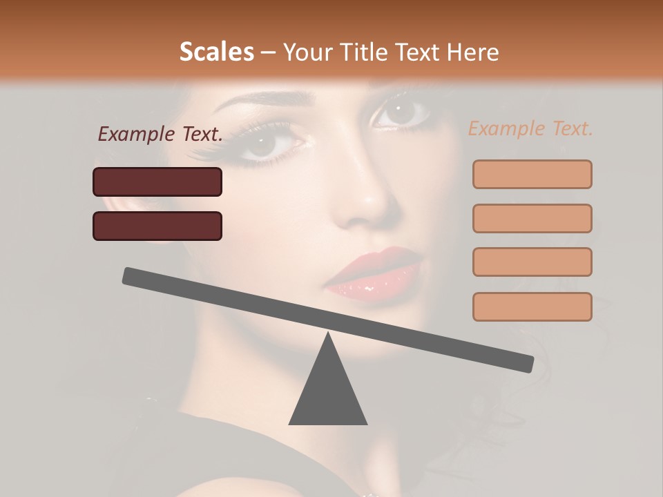 Woman Brunette False Eyelash PowerPoint Template
