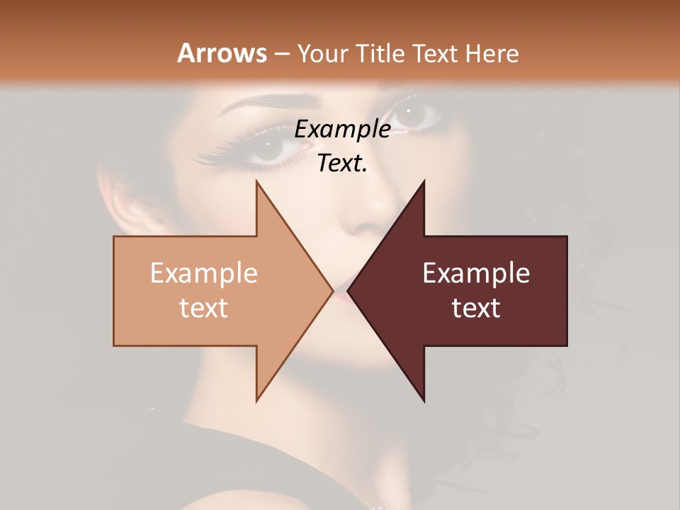 Woman Brunette False Eyelash PowerPoint Template