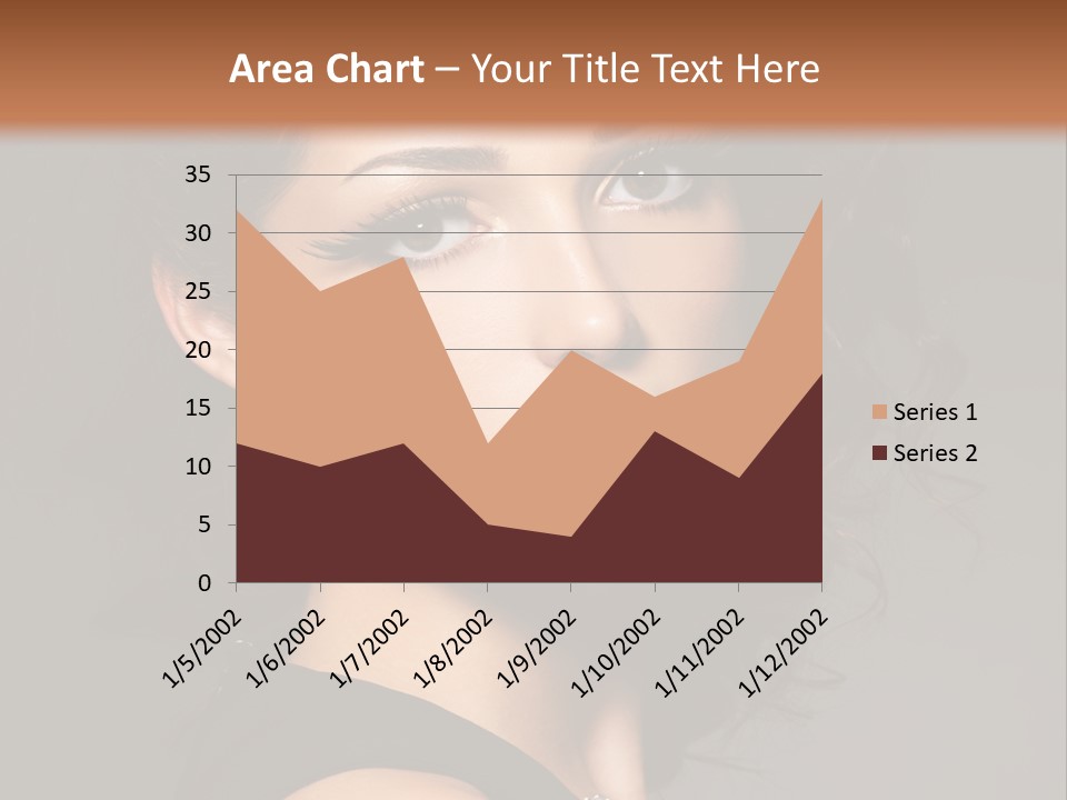 Woman Brunette False Eyelash PowerPoint Template