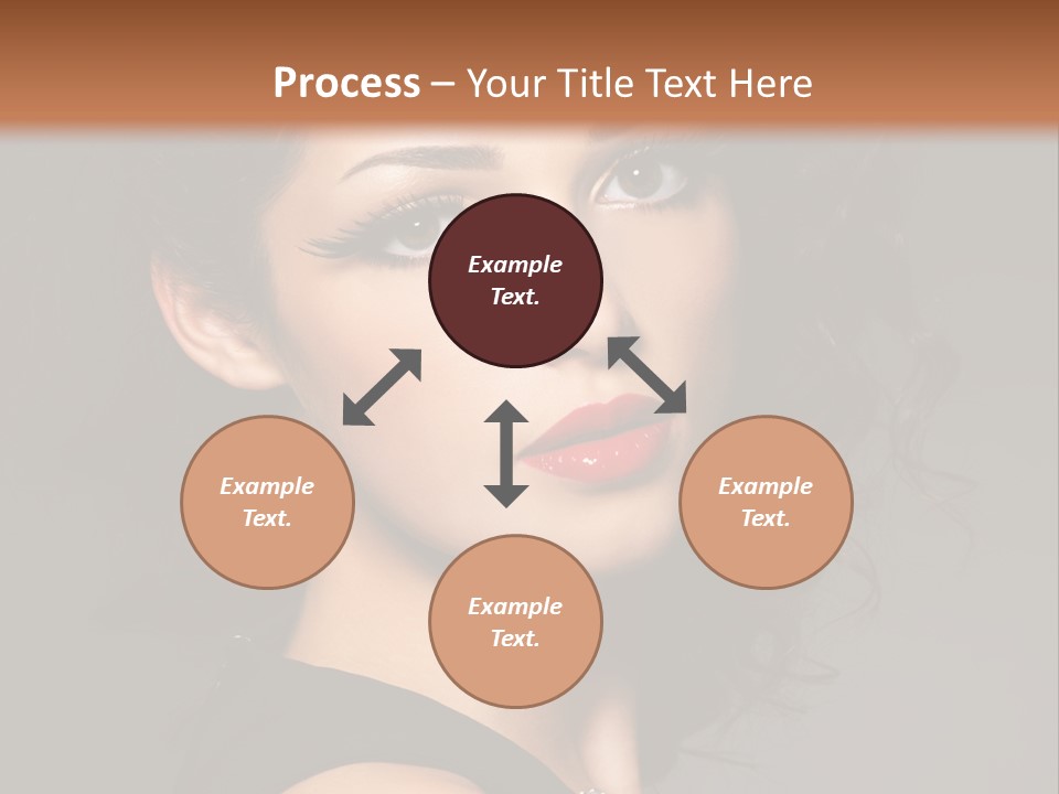 Woman Brunette False Eyelash PowerPoint Template