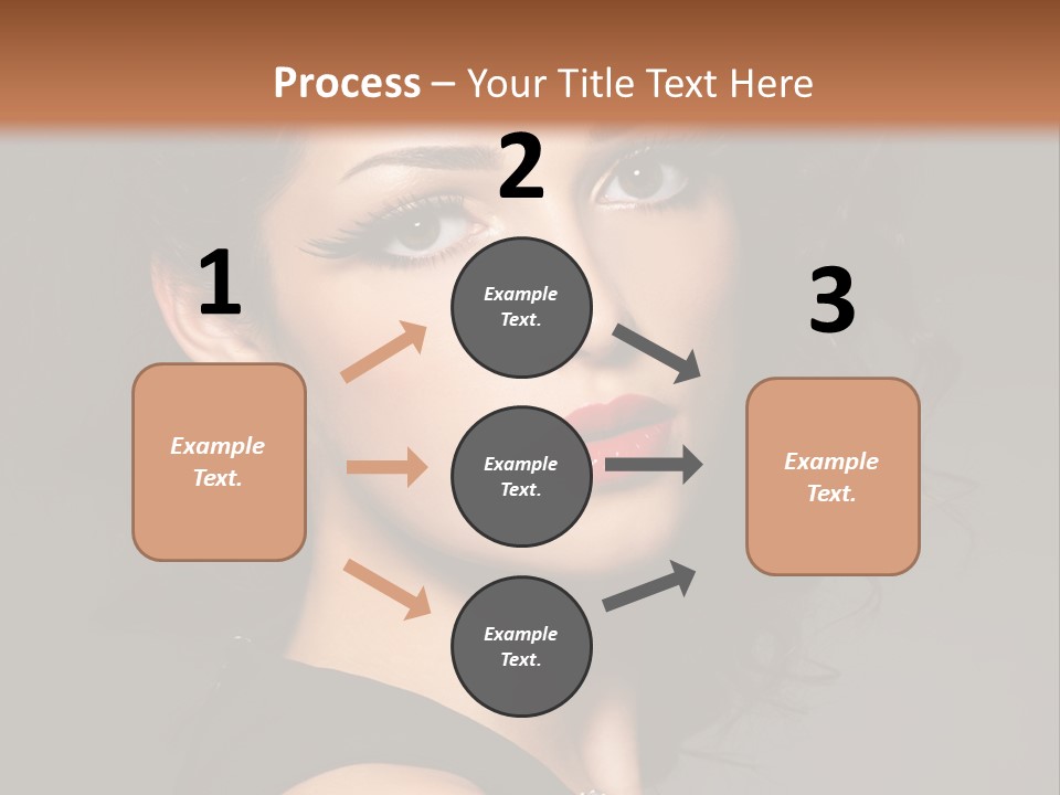 Woman Brunette False Eyelash PowerPoint Template