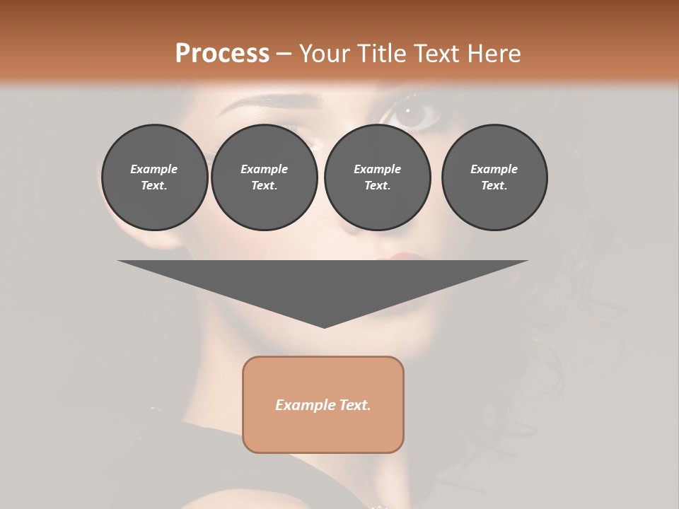 Woman Brunette False Eyelash PowerPoint Template