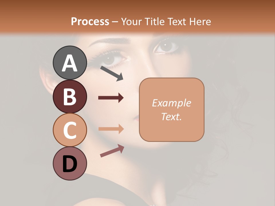 Woman Brunette False Eyelash PowerPoint Template