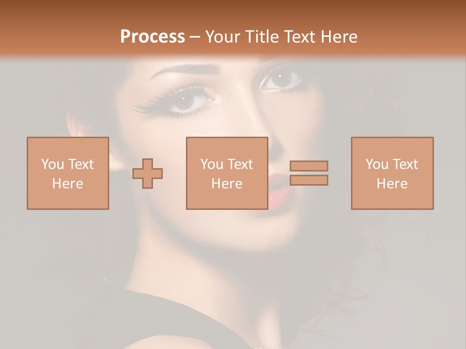 Woman Brunette False Eyelash PowerPoint Template
