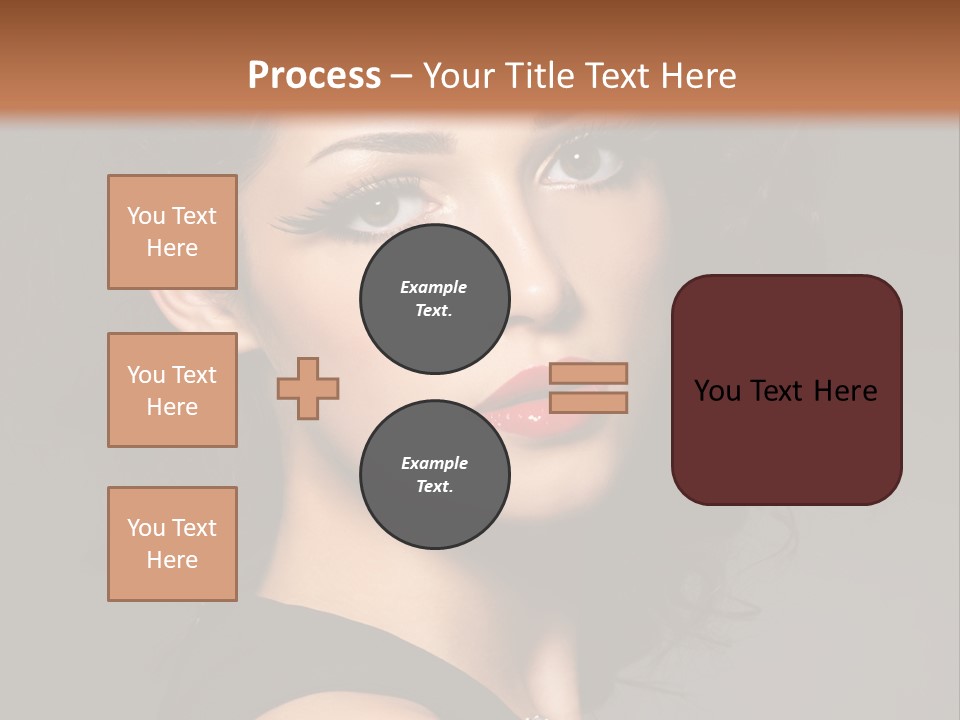 Woman Brunette False Eyelash PowerPoint Template