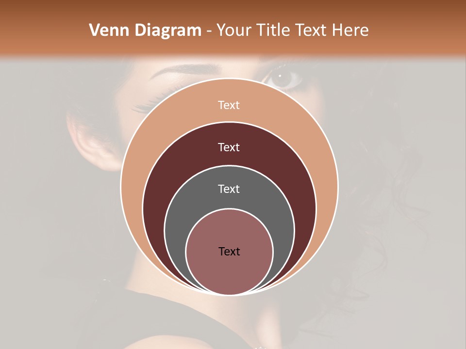 Woman Brunette False Eyelash PowerPoint Template