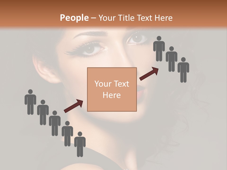 Woman Brunette False Eyelash PowerPoint Template
