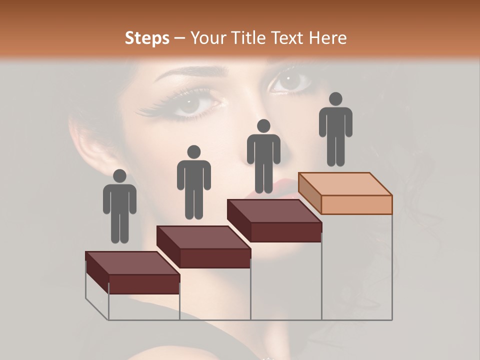 Woman Brunette False Eyelash PowerPoint Template