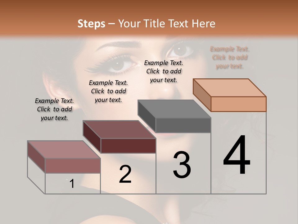 Woman Brunette False Eyelash PowerPoint Template