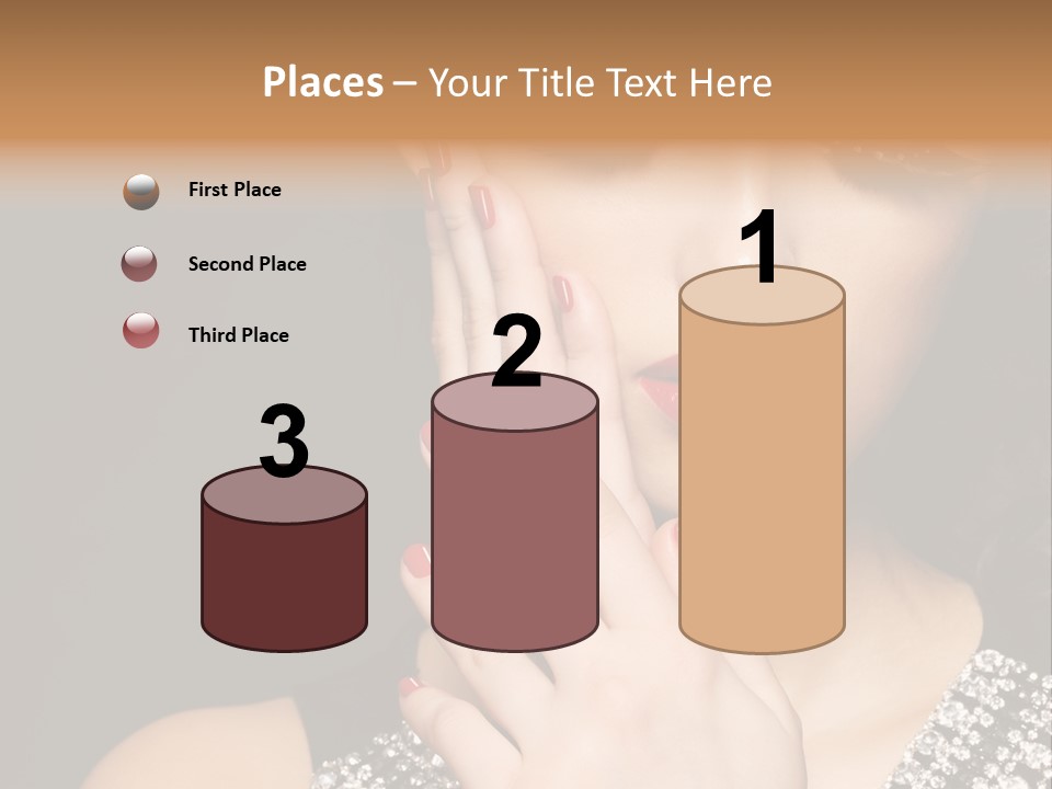 Eyelashes Girl Contrast PowerPoint Template