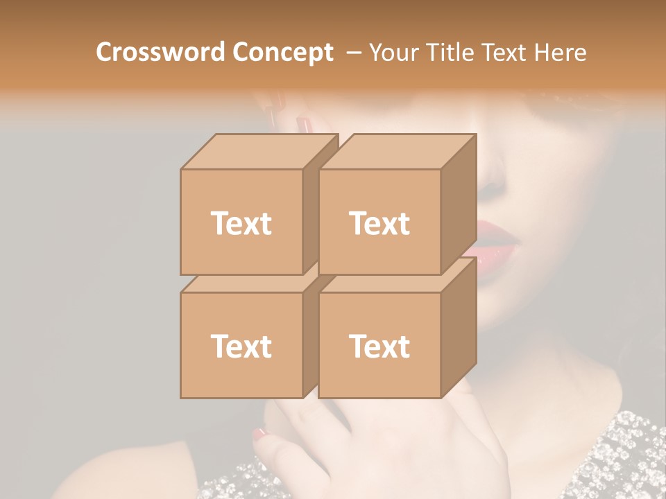 Eyelashes Girl Contrast PowerPoint Template