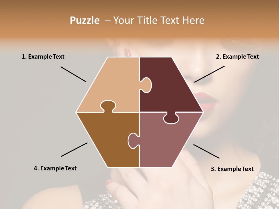 Eyelashes Girl Contrast PowerPoint Template