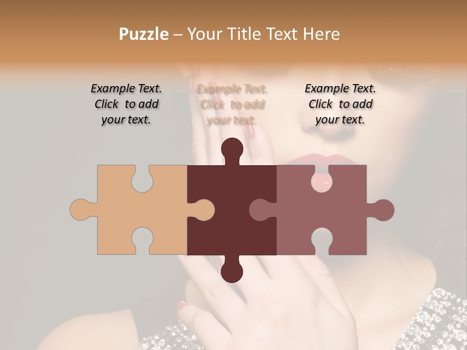 Eyelashes Girl Contrast PowerPoint Template