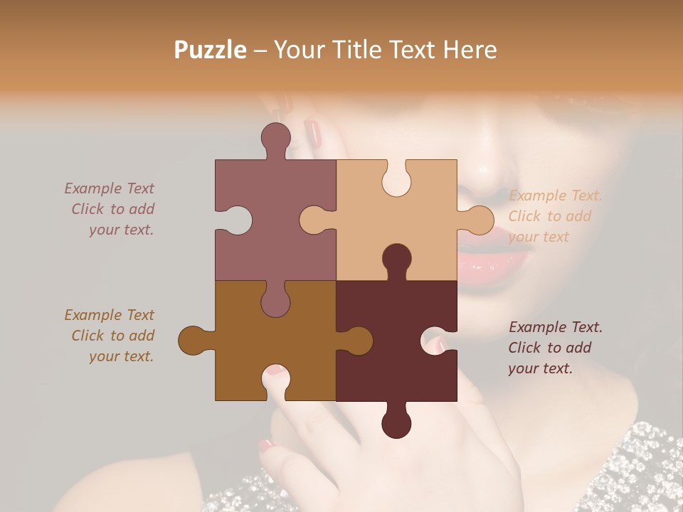 Eyelashes Girl Contrast PowerPoint Template