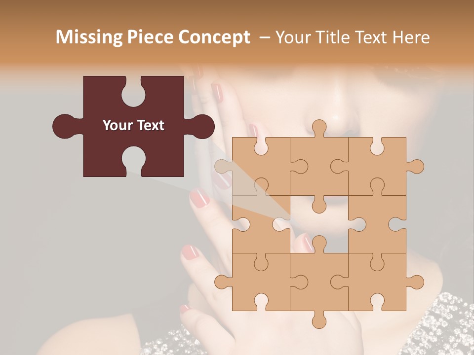 Eyelashes Girl Contrast PowerPoint Template