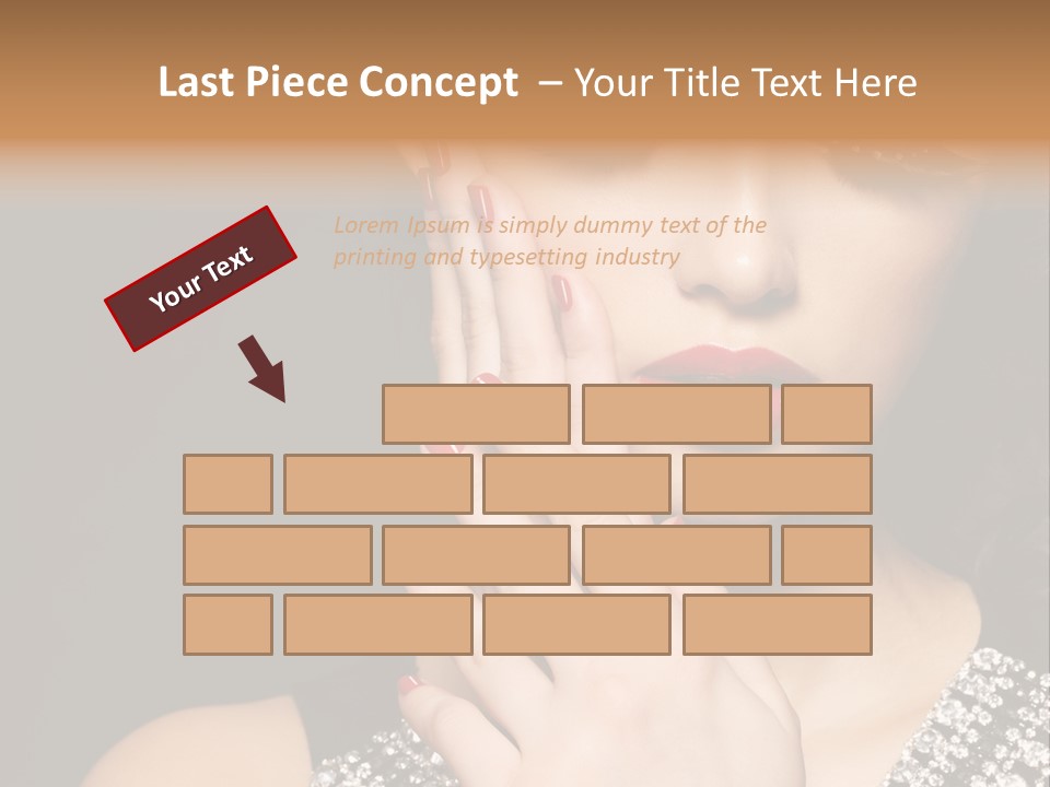 Eyelashes Girl Contrast PowerPoint Template