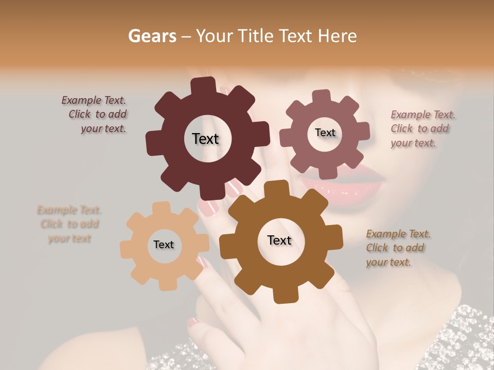 Eyelashes Girl Contrast PowerPoint Template