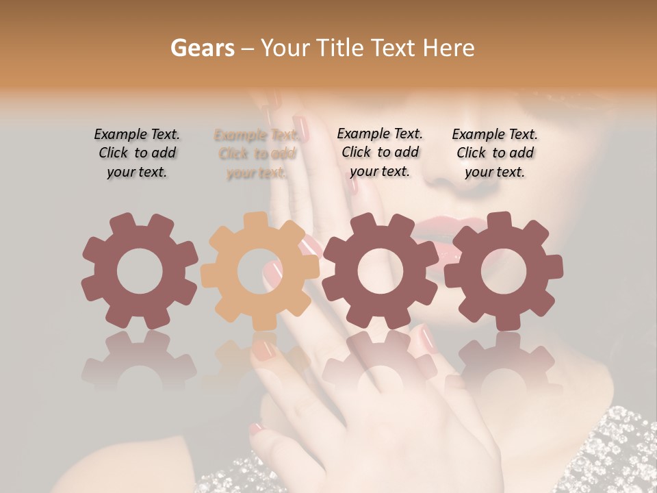 Eyelashes Girl Contrast PowerPoint Template