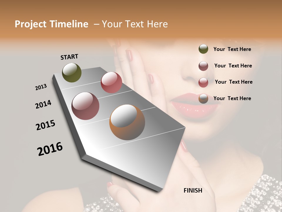 Eyelashes Girl Contrast PowerPoint Template