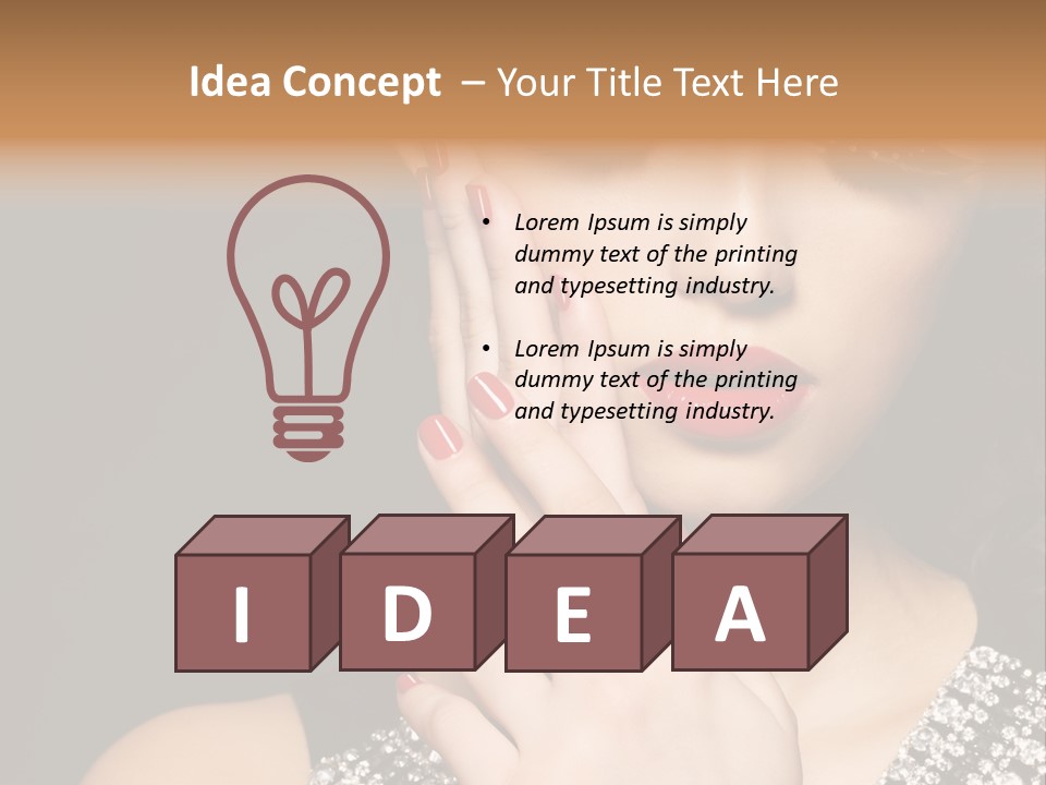 Eyelashes Girl Contrast PowerPoint Template