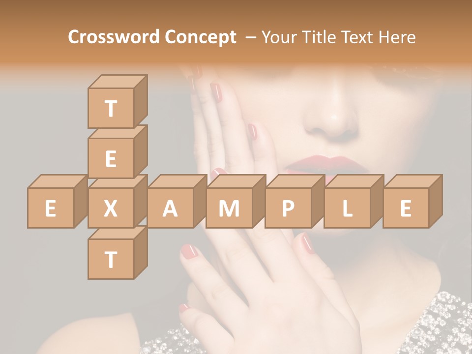 Eyelashes Girl Contrast PowerPoint Template