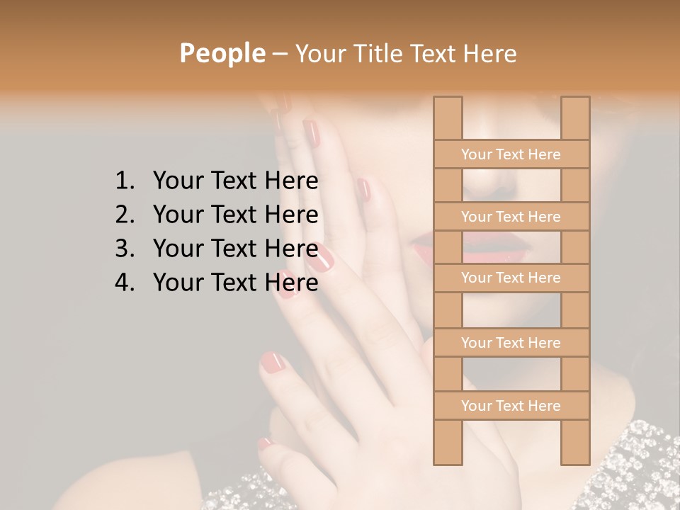 Eyelashes Girl Contrast PowerPoint Template