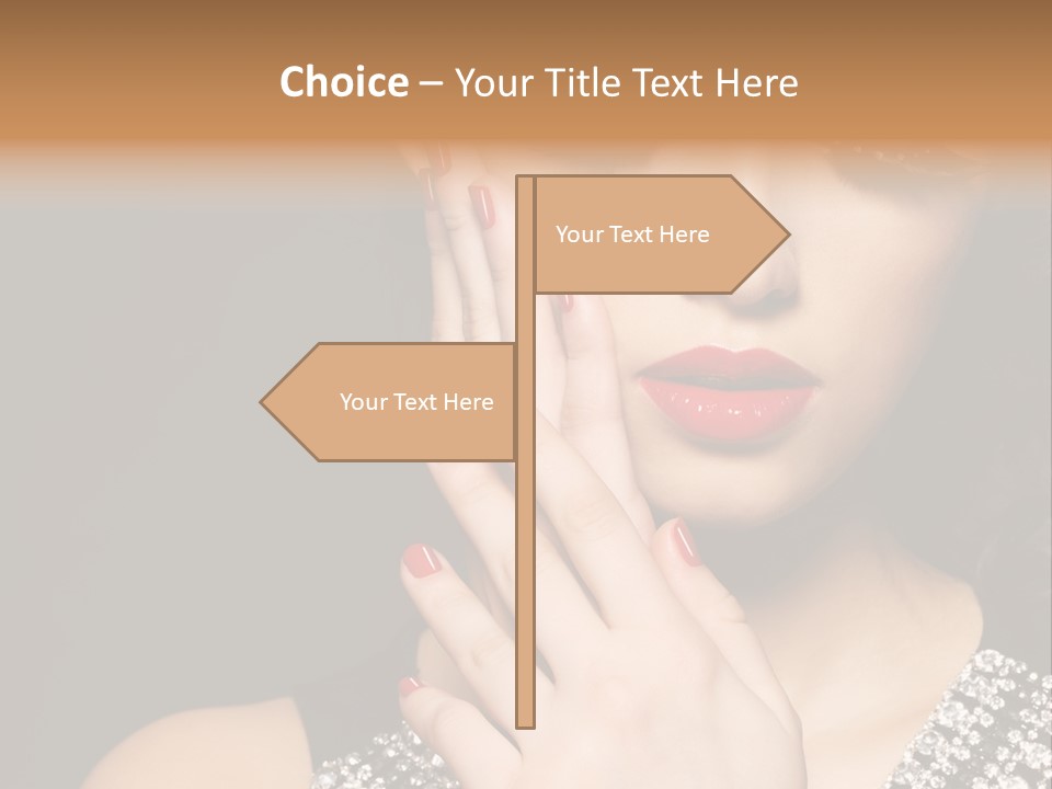 Eyelashes Girl Contrast PowerPoint Template