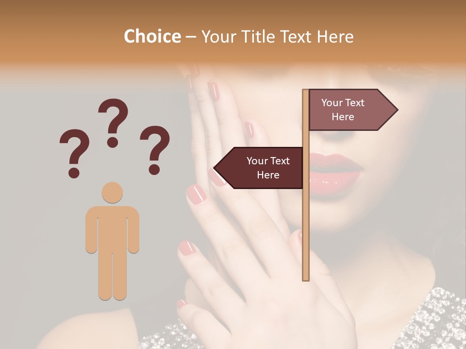 Eyelashes Girl Contrast PowerPoint Template