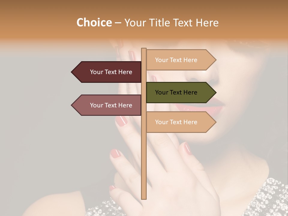 Eyelashes Girl Contrast PowerPoint Template