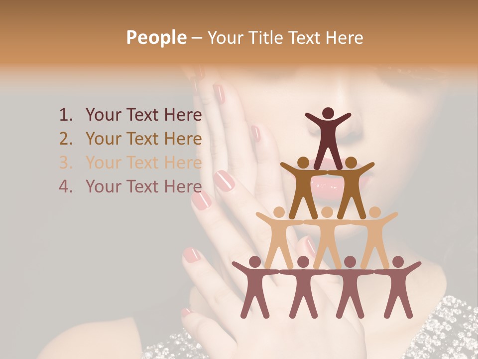 Eyelashes Girl Contrast PowerPoint Template