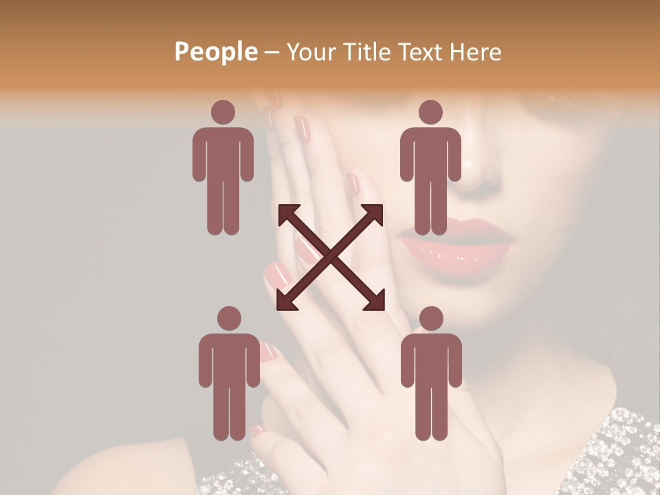 Eyelashes Girl Contrast PowerPoint Template