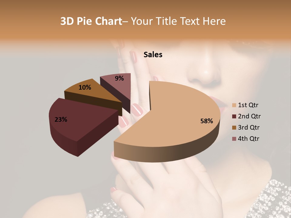 Eyelashes Girl Contrast PowerPoint Template