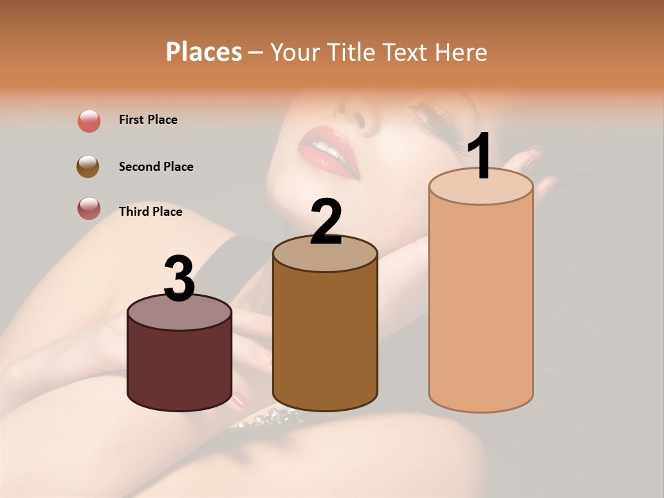 Red Nails Bright Portrait PowerPoint Template