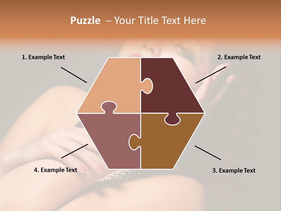 Red Nails Bright Portrait PowerPoint Template