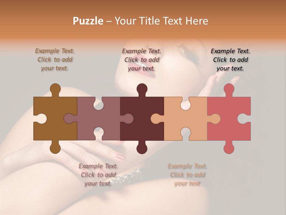 Red Nails Bright Portrait PowerPoint Template