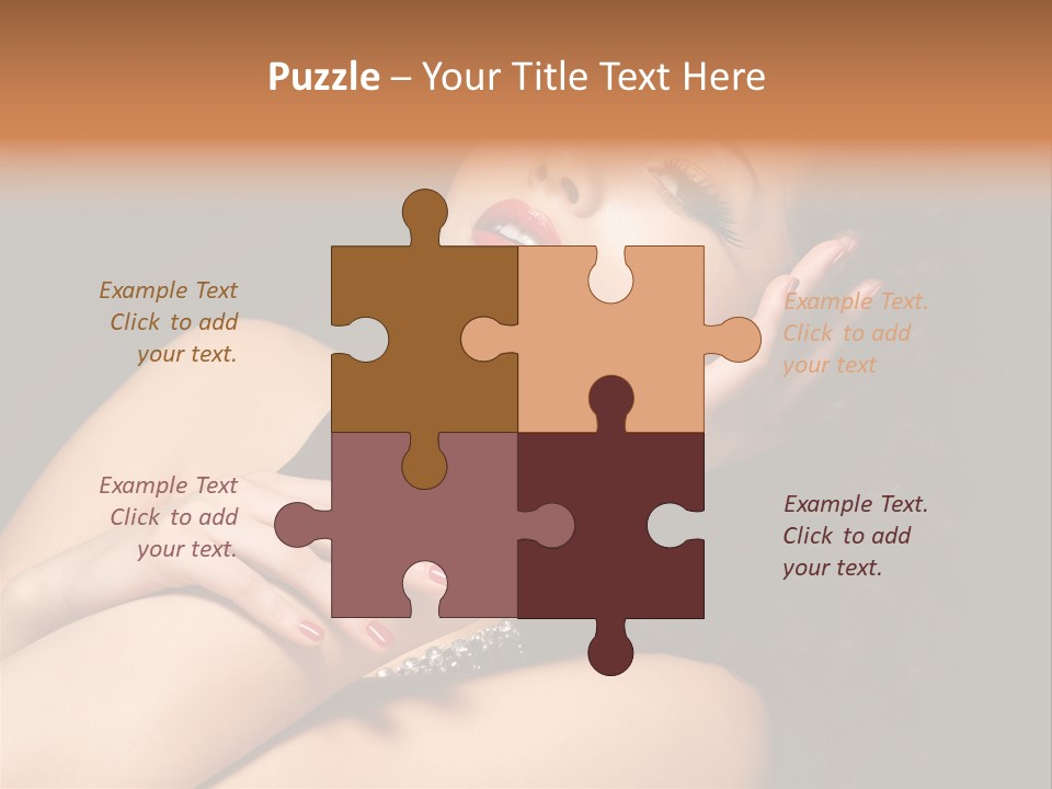 Red Nails Bright Portrait PowerPoint Template