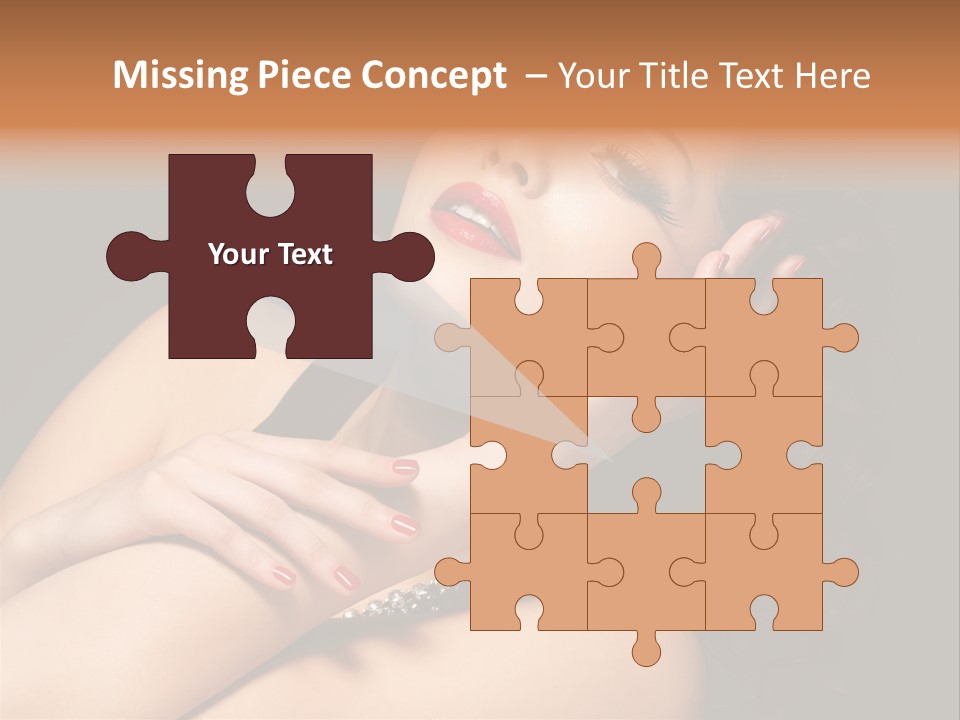 Red Nails Bright Portrait PowerPoint Template