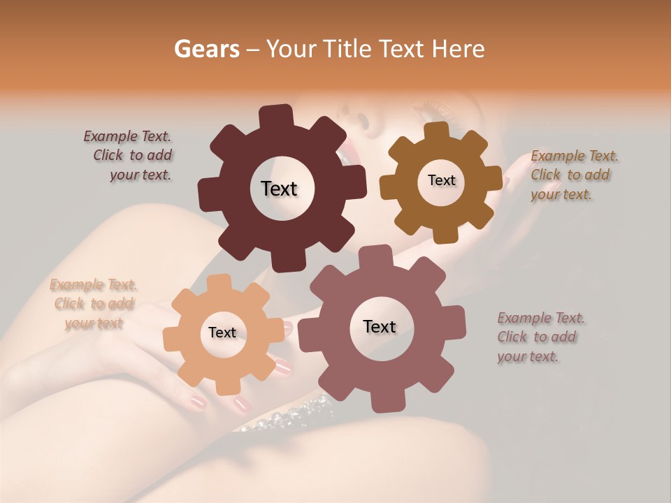 Red Nails Bright Portrait PowerPoint Template