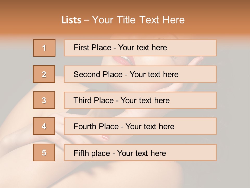 Red Nails Bright Portrait PowerPoint Template