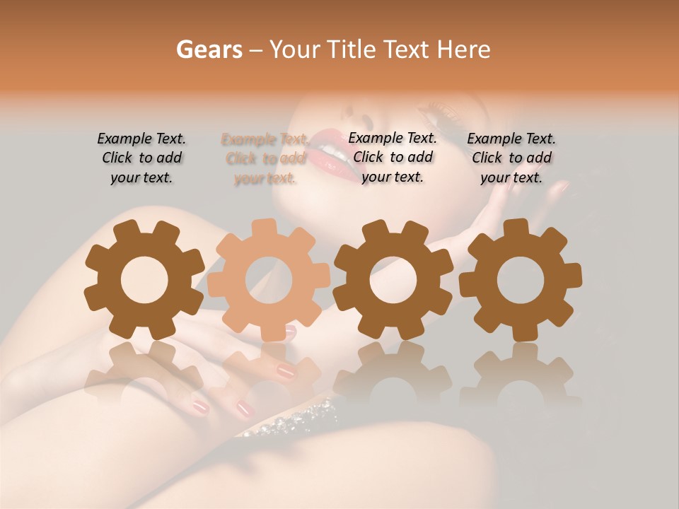 Red Nails Bright Portrait PowerPoint Template