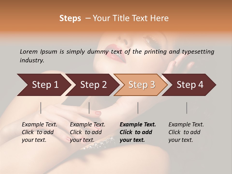 Red Nails Bright Portrait PowerPoint Template