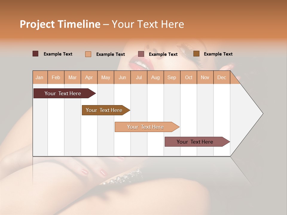 Red Nails Bright Portrait PowerPoint Template