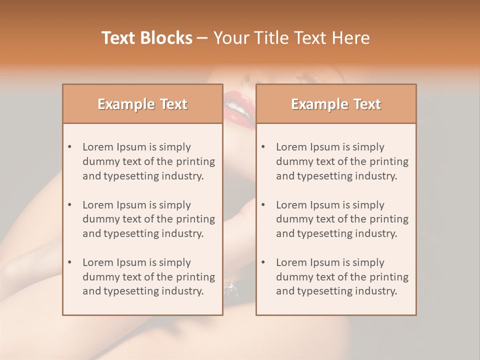 Red Nails Bright Portrait PowerPoint Template